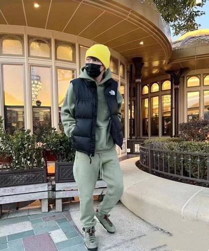 GMabcdNorth-Face 1996 Down Vest Unisex American Version TNF700 Puff Embroidery Winter Vest Couple Style Reversible