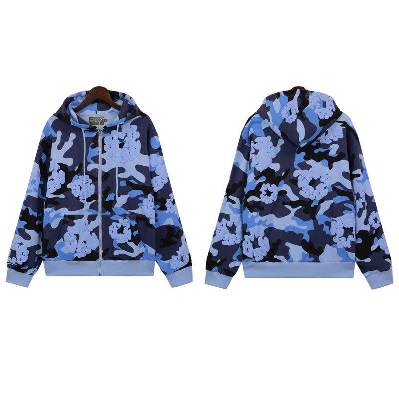 2025 Spring and Autumn New Foam Print Unisex Youth Couple Outfits European and American Trendy Brand Plus Size Loose Pullover Sweatshirt