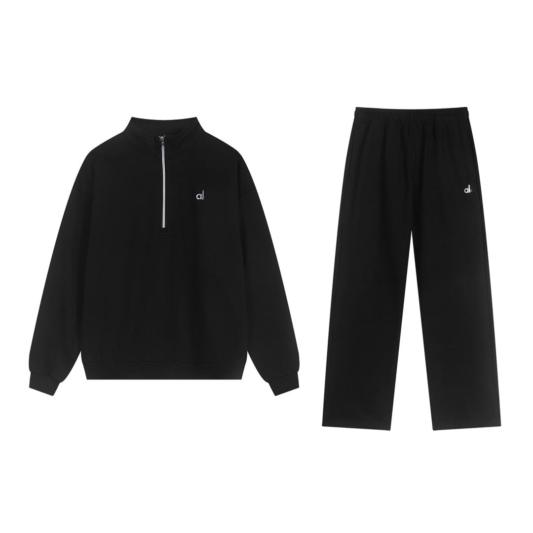 A-L-O Heavyweight Sweatshirt Loose Terry Warm Hoodie Zipper Casual Hooded Jacket