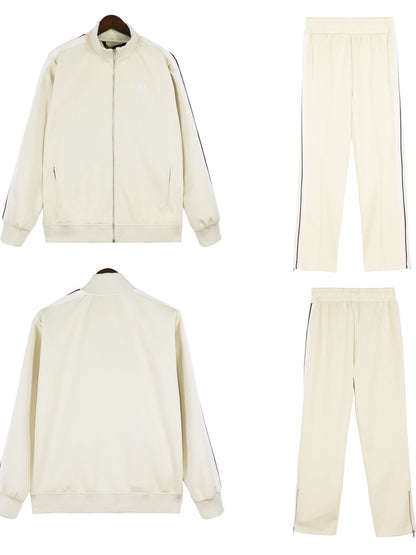 24SS Retro Trend Angel Color Block Embroidered Casual Jacket Top Jacket Set Long Pants Sweatshirt Trend