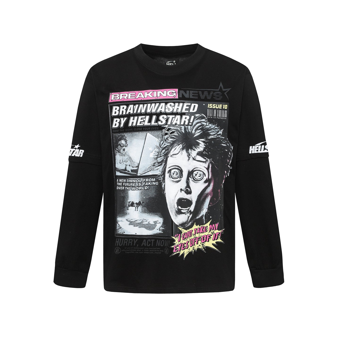 HS American Style Oversized Long Sleeve T-Shirt Autumn Base Shirt Men's Pullover Shirt
