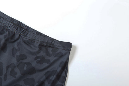 2025 Autumn Women's New Fashion Hooded Camouflage Print Long Sleeve Sports Trendy Slim Fit Long Pants Two-Piece Set