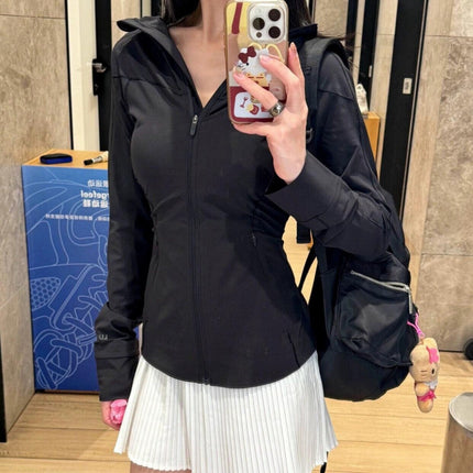 Lulu Same Style Mist Over Sun Protection Jacket Women's Sports Jacket Spring Summer Slim Fit Coat