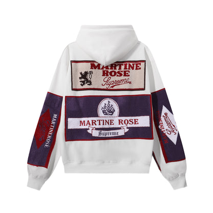 Gmabcd-sup Hoodie Collaboration Joe Loose Fit Autumn Winter Fleece Zipper Jacket Street Fashion Patchwork Hooded Sweatshirt