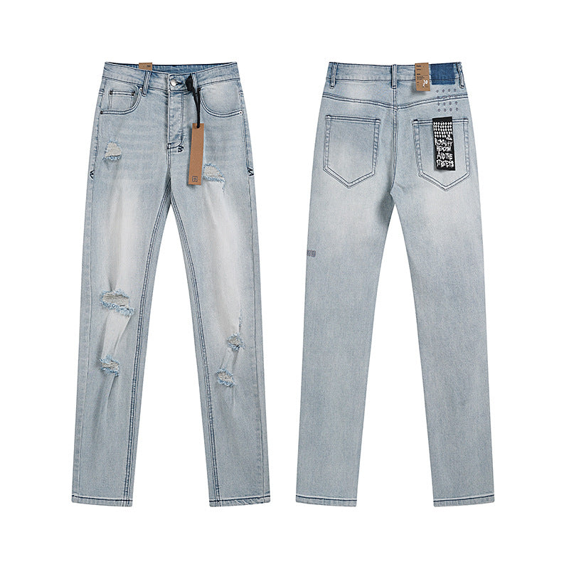 GMabcd Trendy KSUBI Men's Pants Casual Slim Fit Skinny Jeans Stretch Denim Pants