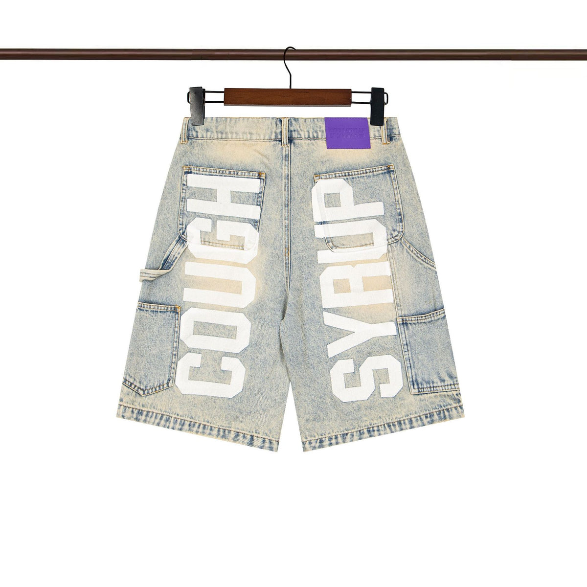 That's A Awful Lot of Cough Syrup Rhinestone Washed Denim Streetwear Pants