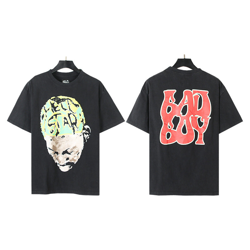 [2]2025 Summer New American Fashion Brand Male and Female Couples Wear plus Size Loose Pullover Short Sleeve T-shirt Youth Tee