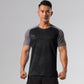 Unisex Breathable Lightweight Gym Short Sleeve Quick-Dry Top Fitness Sports Wear Ice Silk T-Shirt Stretch Short Sleeve