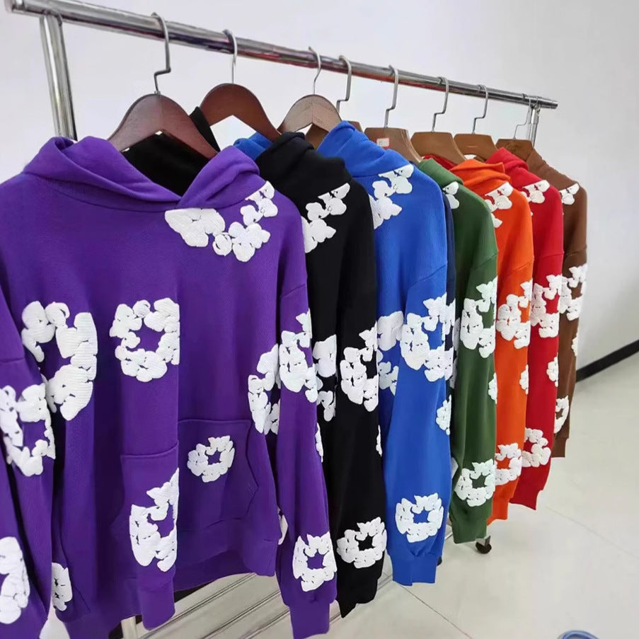 [High Quality Version] All Cotton Denim Tears Hoodie Kapok Hoodie American High Street Trendy Sweatshirt