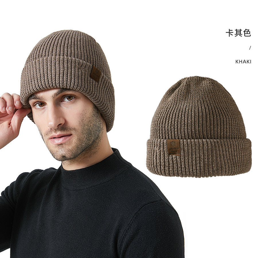 Knitted Hat 2024 Winter New Double Layer Thickened Knitted Hat Men's Leisure Outdoor Earflaps Woolen Hat Women