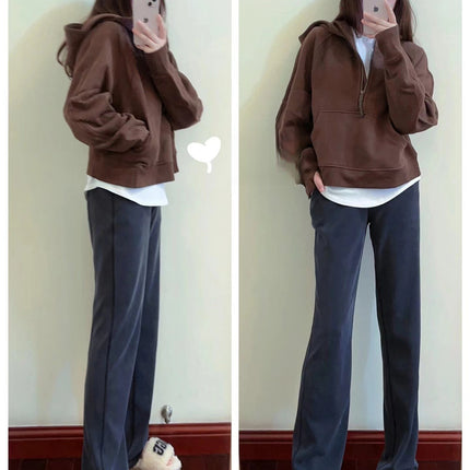 Lulu Same Yoga Wide-Leg Pants Softstreme Pants Exercise Casual Pants Women Loose Straight Slim Fit