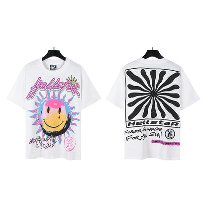 [1]TTY Summer Couples Wear plus Size Loose Pullover Short Sleeve T-shirt Youth Tee