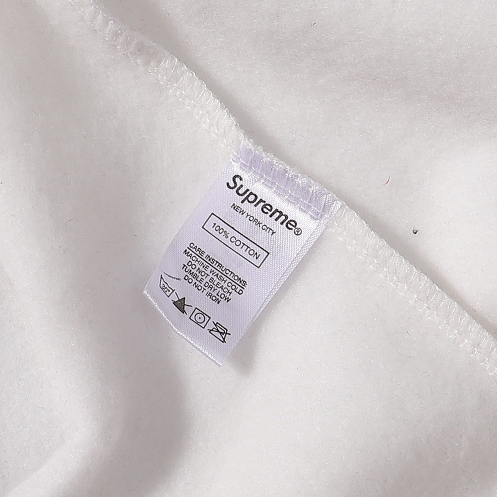 Gmabcd-sup Hoodie Collaboration Joe Loose Fit Autumn Winter Fleece Zipper Jacket Street Fashion Patchwork Hooded Sweatshirt