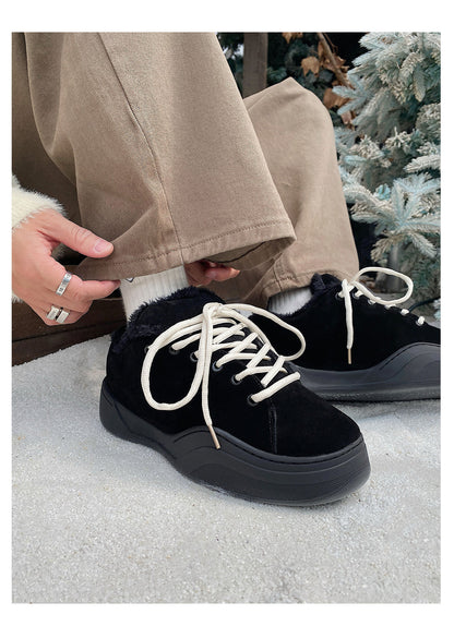 Men's Shoes 2025 Winter New Trend Retro Casual Versatile Thick-Soled Sports Loafers Warm