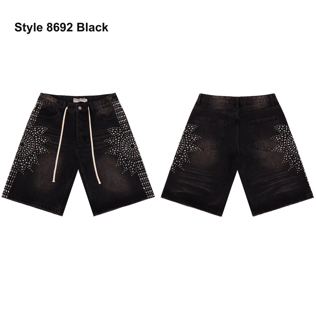 Men's denim shorts – Style 8692 Black