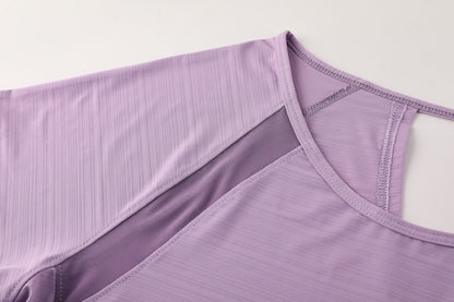 Al Sports Yoga Shirt for Women, Quick-Dry Running Casual Short Sleeve with Chest Pads, Short Cross-Fit Gym Top T-Shirt for Summer