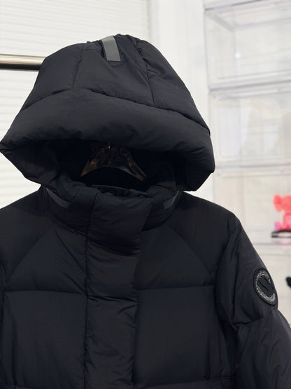 GMabcd Big GOOSE/ Junction 3M Reflective Black Label Parka Coat/Same style as used by Ouyang Nana