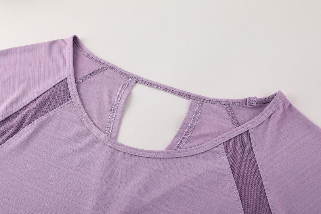 Al Sports Yoga Shirt for Women, Quick-Dry Running Casual Short Sleeve with Chest Pads, Short Cross-Fit Gym Top T-Shirt for Summer