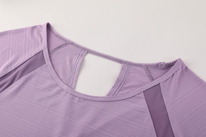 Al Sports Yoga Shirt for Women, Quick-Dry Running Casual Short Sleeve with Chest Pads, Short Cross-Fit Gym Top T-Shirt for Summer