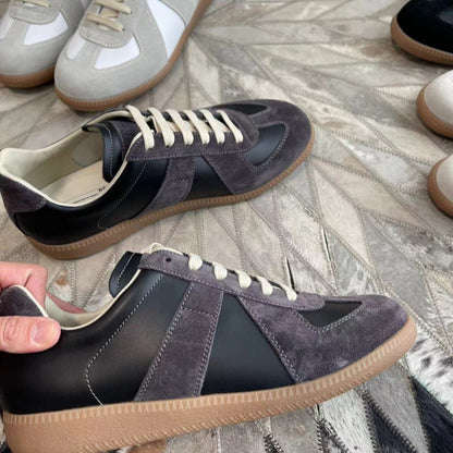 GMabcd mm6 Dexun Shoes for Women 2025 New Model Top Layer Cowhide Raw Rubber Sole Comfortable Casual Sneakers for Men and Women