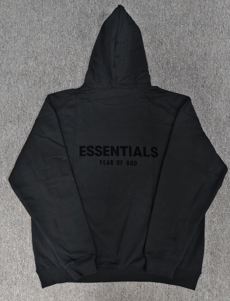 FOG Double-Line Classic Hoodie with Front 3D Letters Loose Fit Unisex Essentials Sweatshirt