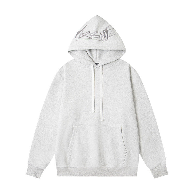 GMstuxN Letter Collaboration Hoodie Classic Letter Embroidery Hooded Sweatshirt Heavyweight Casual Jacket for Men
