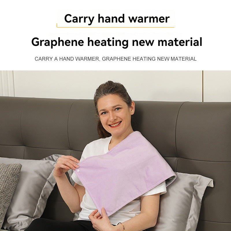 Graphene USB Hand Warmer Hand Warmer Solid Color Plush Multi-Purpose Thickened Portable Multi-Purpose Electric Heating Heating Mat