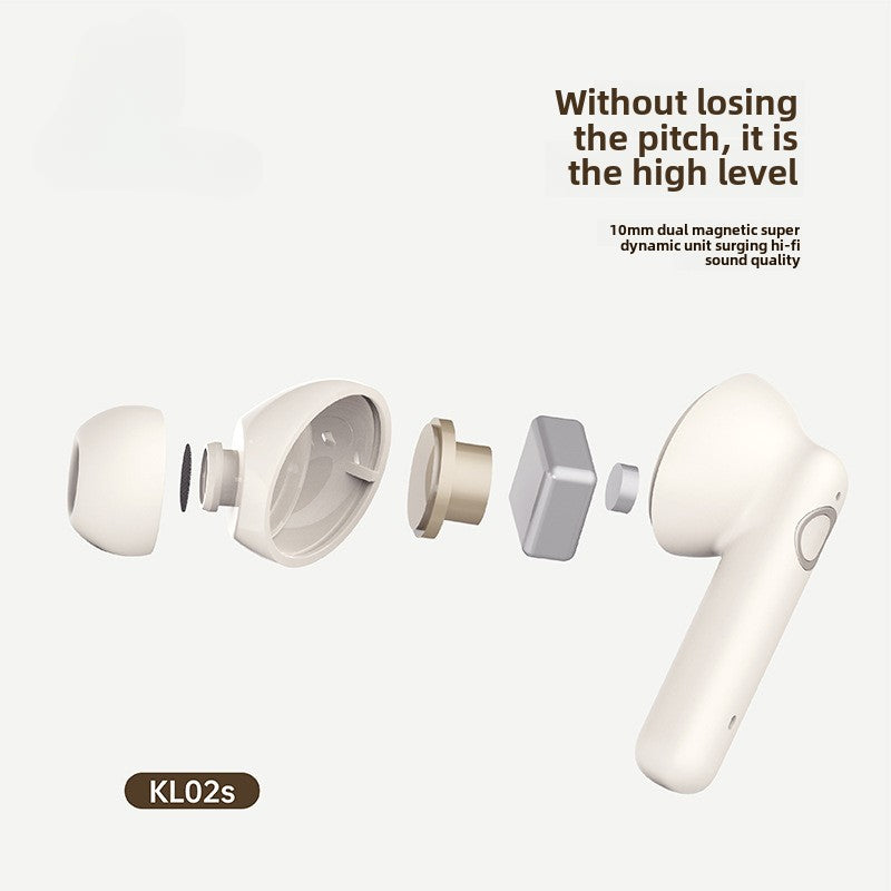 Kl02s Headset ANC + ENC Dual Noise Reduction in-Ear Bluetooth Headset Call Noise Reduction Heavy Bass Body Sound TWS