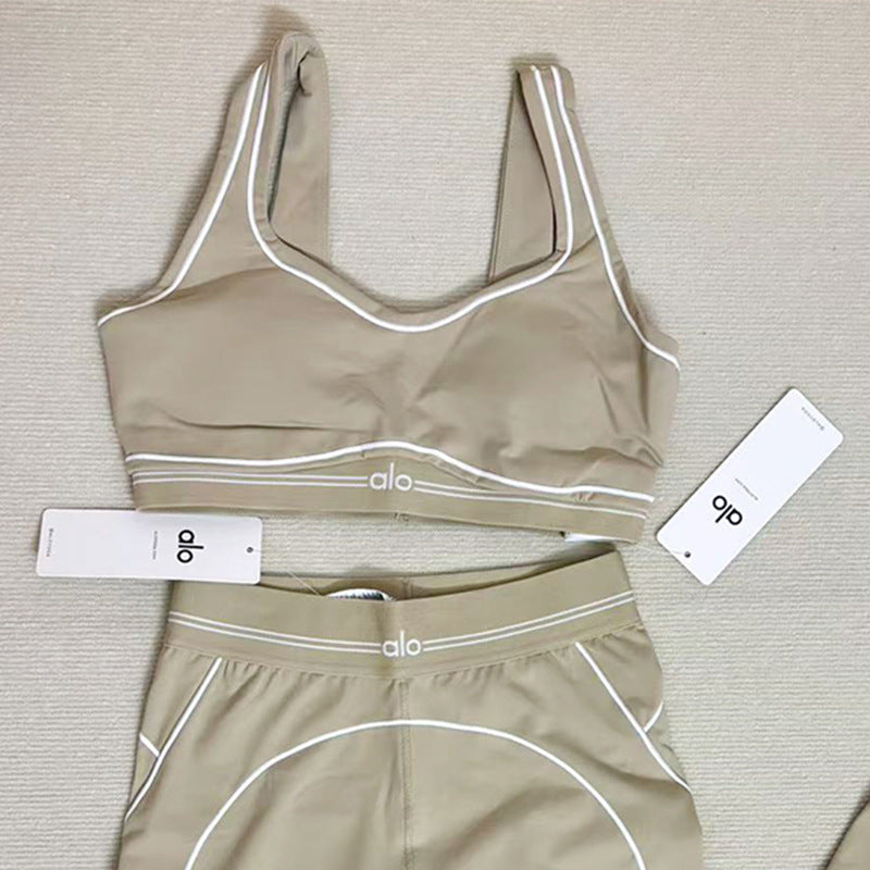 a-l-o Yoga Set High-Quality Sports Set Pilates Set AIRBRUSH HEART THROB BRA