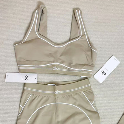 a-l-o Yoga Set High-Quality Sports Set Pilates Set AIRBRUSH HEART THROB BRA