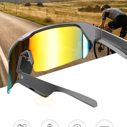 Outdoor Sports Sunglasses Smart Glasses Fashionable Cycling Bluetooth Glasses for Listening to Music and Calling Unisex