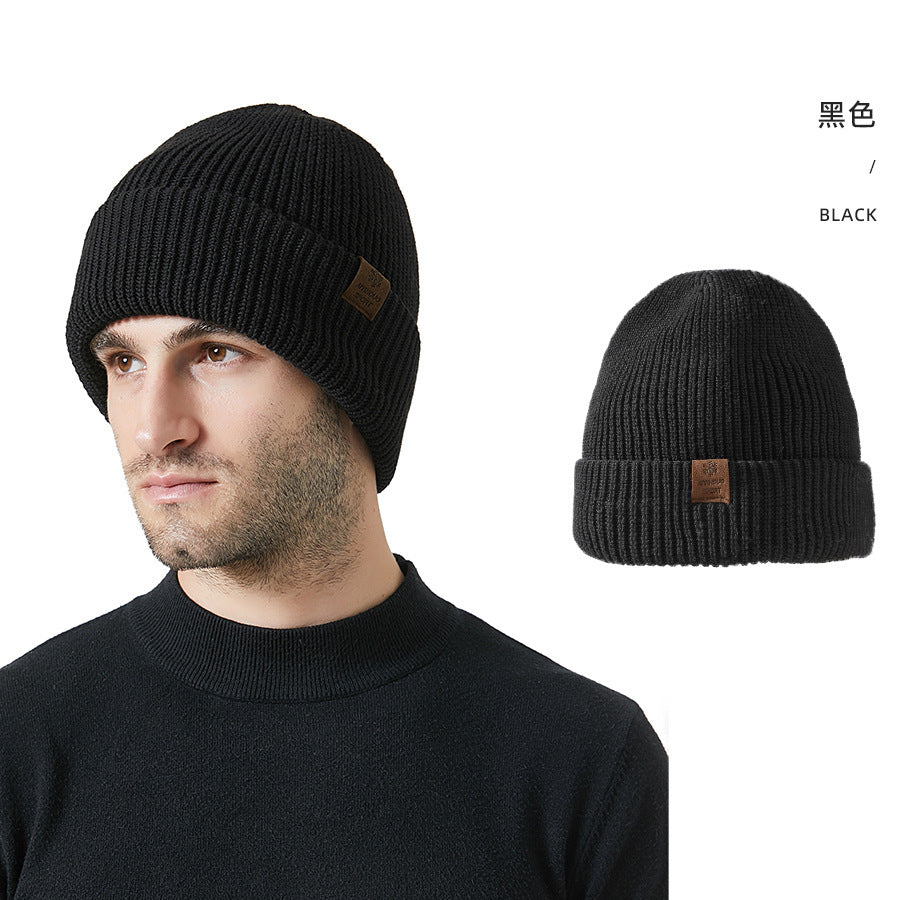 Knitted Hat 2024 Winter New Double Layer Thickened Knitted Hat Men's Leisure Outdoor Earflaps Woolen Hat Women