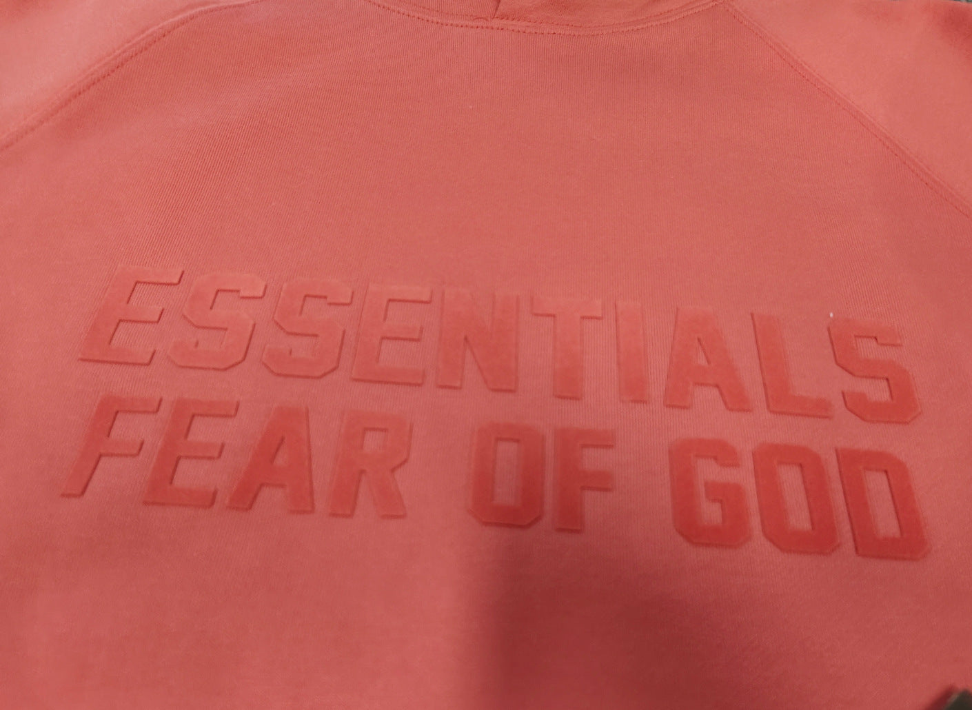 GMabcdFOG Double Line ESSENTIALS Chest Silicone Double Row Letter Hoodie Essentials Sweatshirt