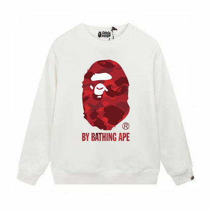 GMabcd Terry Sweatshirt for Men, Autumn and Winter Long Sleeve Letter Print Loose Round Neck Pullover Casual Top Trendy