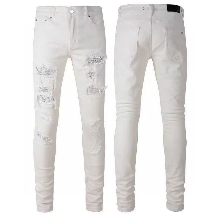 GMAM Heavy Craft Washed Distressed High Street Embroidered Unisex Jeans