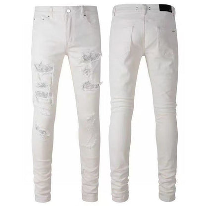 GMAM Heavy Craft Washed Distressed High Street Embroidered Unisex Jeans