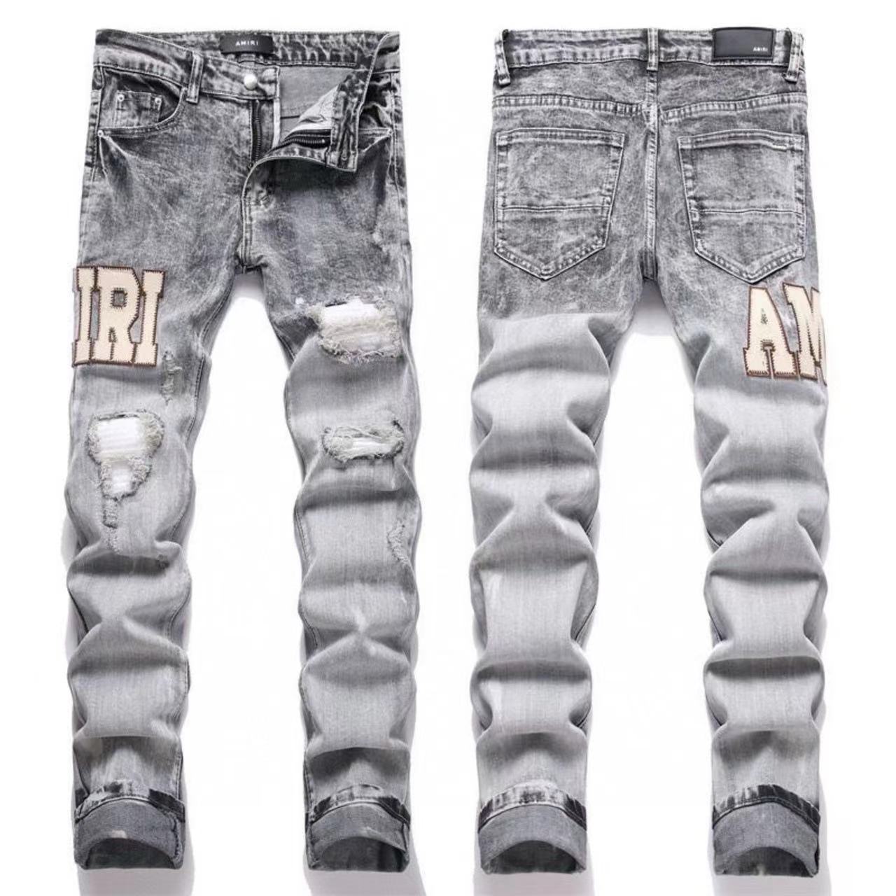 GMAM Heavy Craft Washed Distressed High Street Embroidered Unisex Jeans