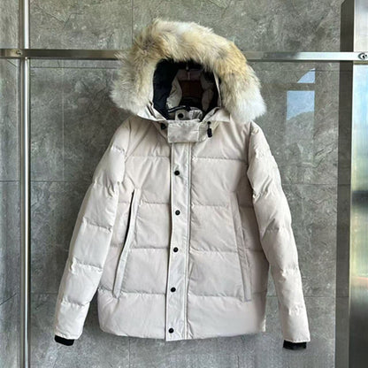 Wyndham 29 Big Goose down Jacket Winter Wolf Fur Thickened Men and Women Mid-Length Parka 3808ma