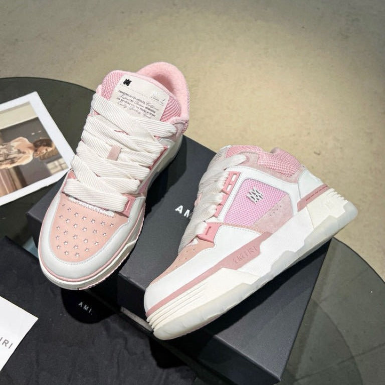 GMArim* Spring Summer New Bread Shoes Dad Shoes Couple Sports Casual Shoes Low-top Thick-soled Sneakers Unisex Trendy Shoes