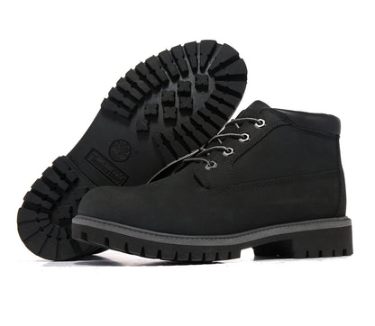GMABCD Classic Yellow Boots Thick-Soled Martin Boots Men's Couple First Layer Cowhide Outdoor High-Top Boots