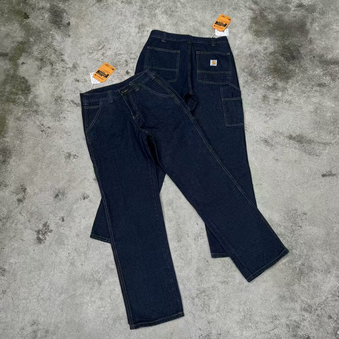 Carhart Japanese Workwear Style Jeans Loose Straight High Street Design