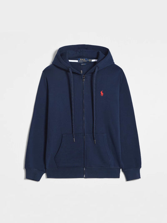 GMabcd Spring and Autumn Thin Pony Hooded Sweatshirt RL Cardigan Zipper Embroidery Loose Plus Size Paul POLO Jacket