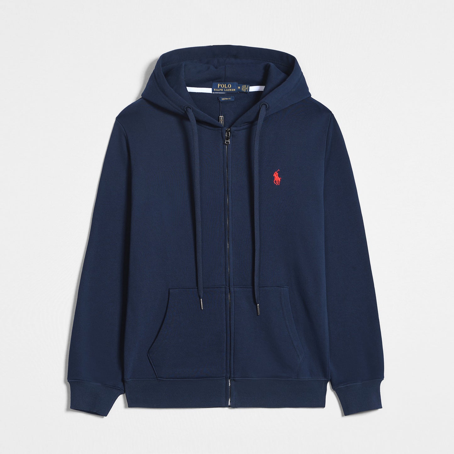 GMabcd Spring and Autumn Thin Pony Hooded Sweatshirt RL Cardigan Zipper Embroidery Loose Plus Size Paul POLO Jacket