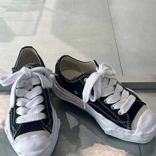 GMabcd Mmy Open Smile Dissolving Shoes Canvas Thick Sole Height Increasing Unisex Casual Sneakers