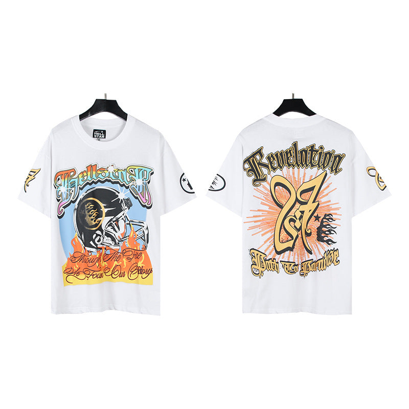 [1]TTY Summer Couples Wear plus Size Loose Pullover Short Sleeve T-shirt Youth Tee