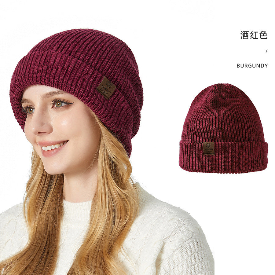 Knitted Hat 2024 Winter New Double Layer Thickened Knitted Hat Men's Leisure Outdoor Earflaps Woolen Hat Women