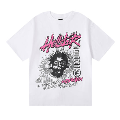 2024Summer New European and American Trendy Brand Couples' Outfits Plus Size Loose Pullover Short Sleeve T T-shirt for Teenagers tee