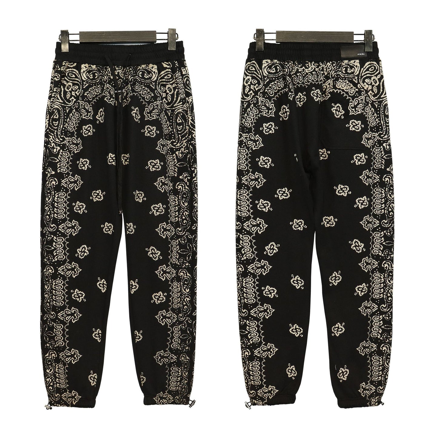 Hooded Sweatshirt Cashew Hoodie Floral Loose Pants Unisex Retro Sports Set Casual Pants Trend
