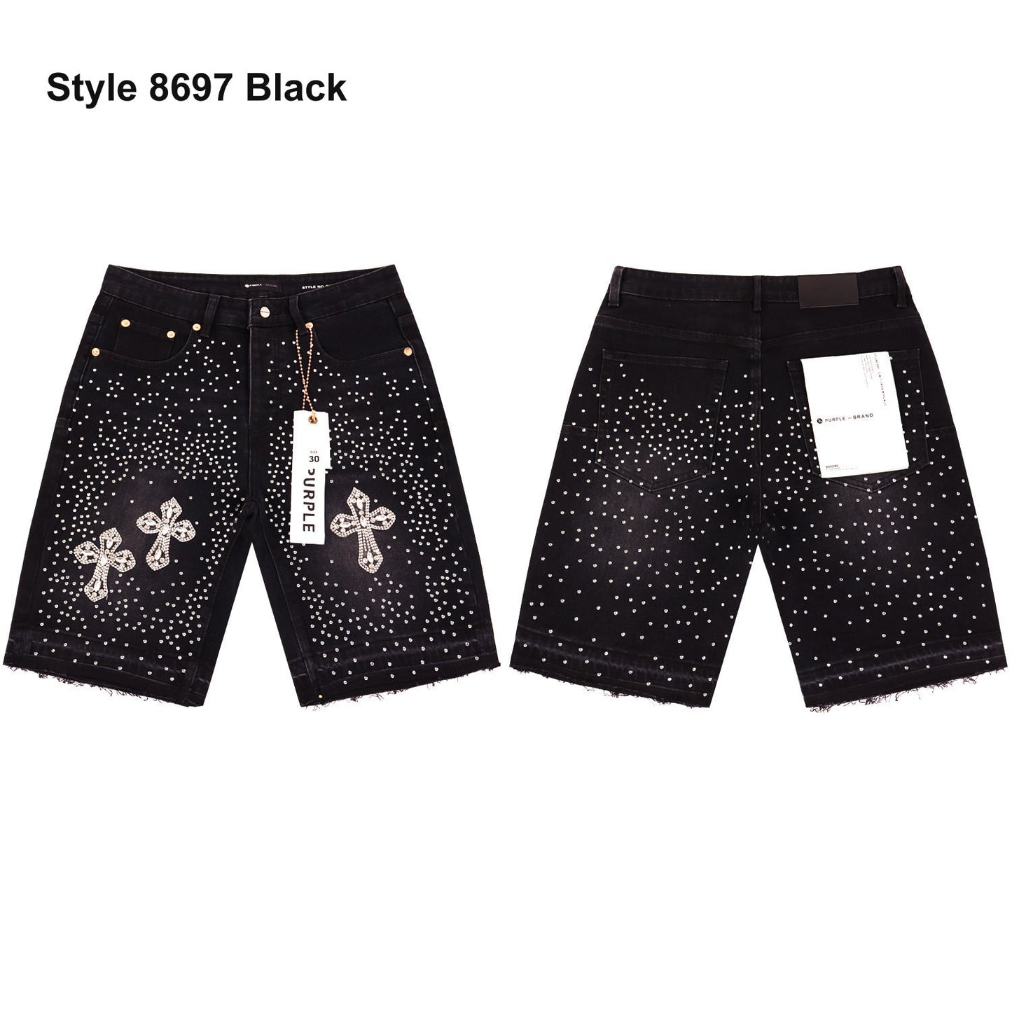 Men's denim shorts – Style 8697 Black