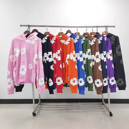 [High Quality Version] All Cotton Denim Tears Hoodie Kapok Hoodie American High Street Trendy Sweatshirt